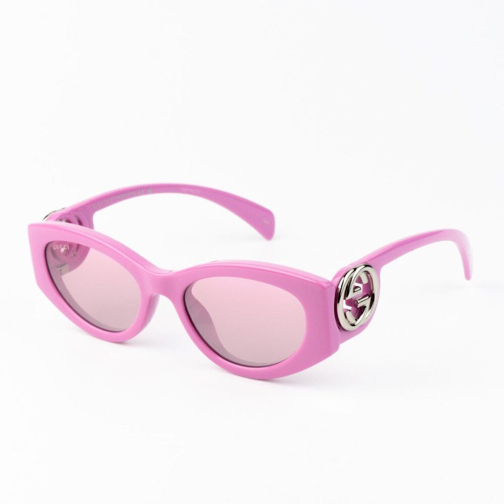 NEW Gucci GG1691S 003 Pink Mirror Women Oval Sunglasses GG 1691S